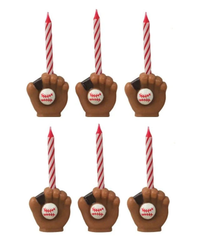 Baseball Glove Candle Holders