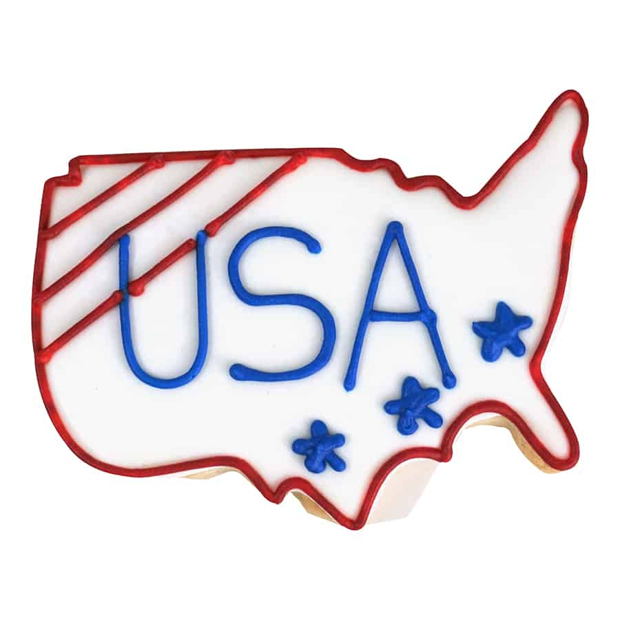 United States / USA Map Cookie Cutter, 4.25"