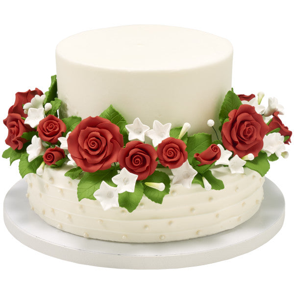 Gum Paste Red Rose Bouquet