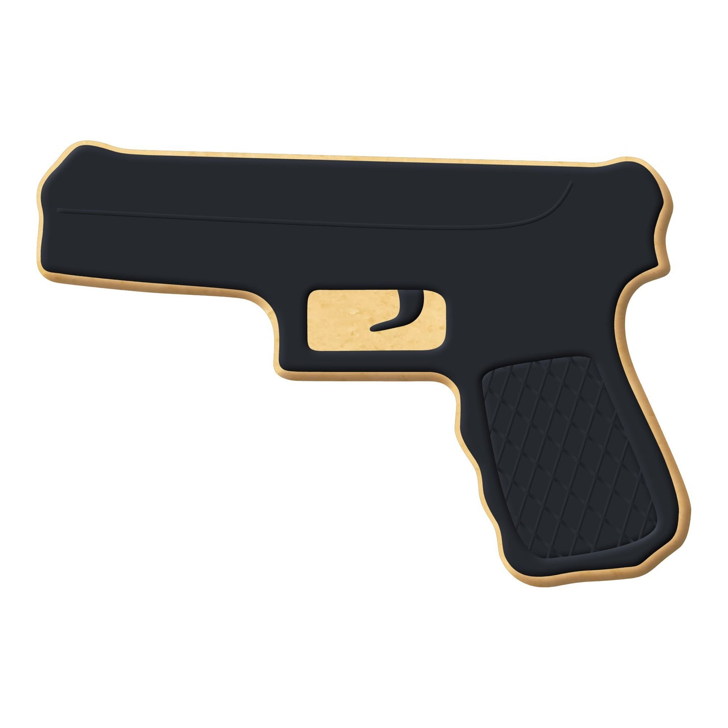 Police Hand Gun Cookie Cutter, 4"