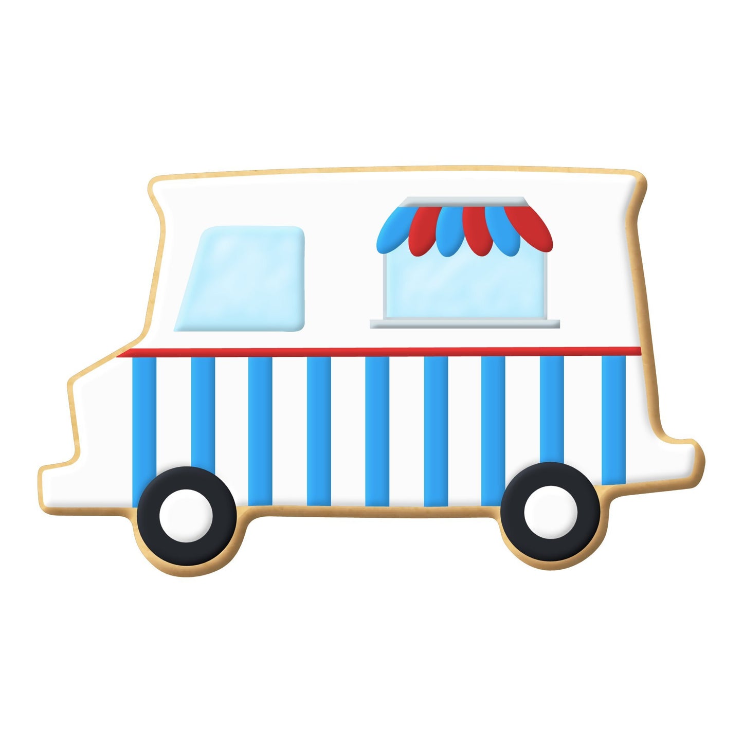 Delivery Food Truck Cookie Cutter, 4-1/8"