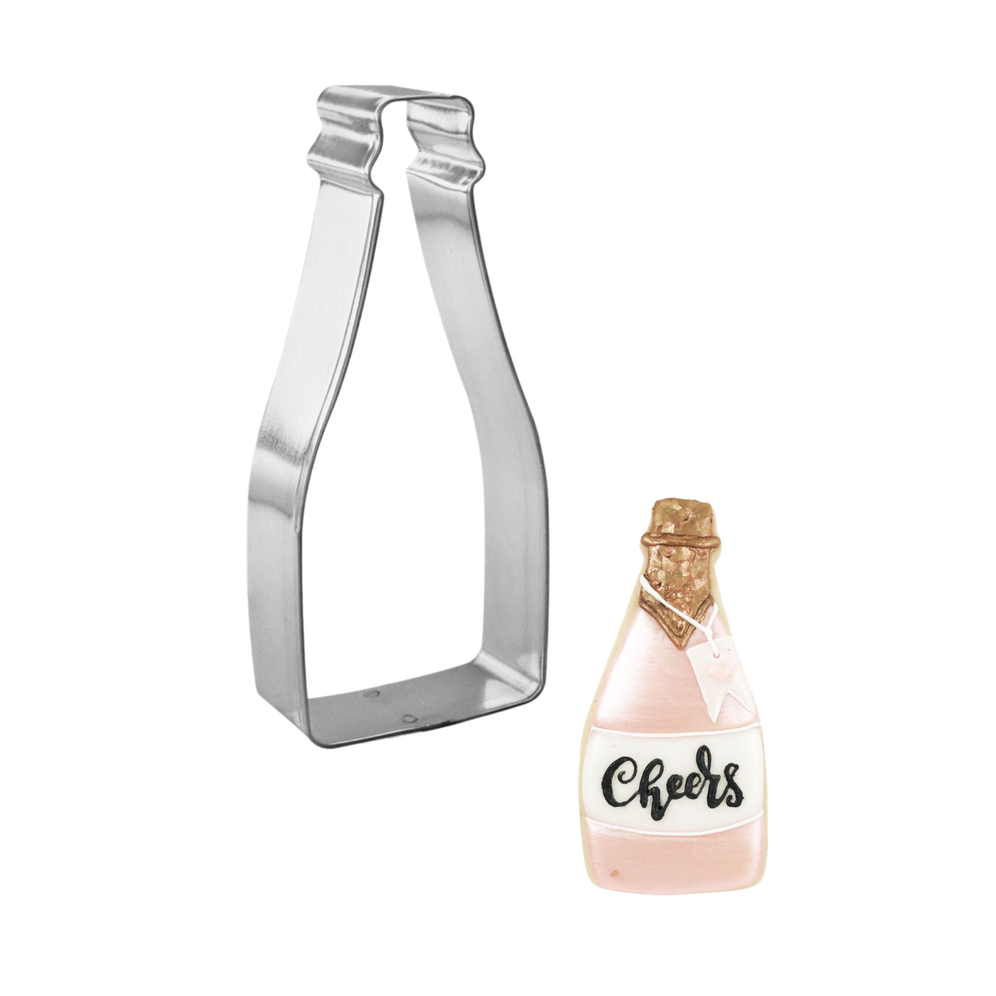 Champagne Bottle Cookie Cutter, 4.5"