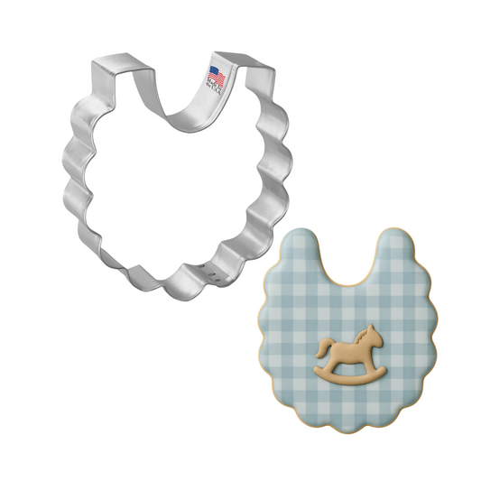 Baby's Bib Cookie Cutter, 3.25"