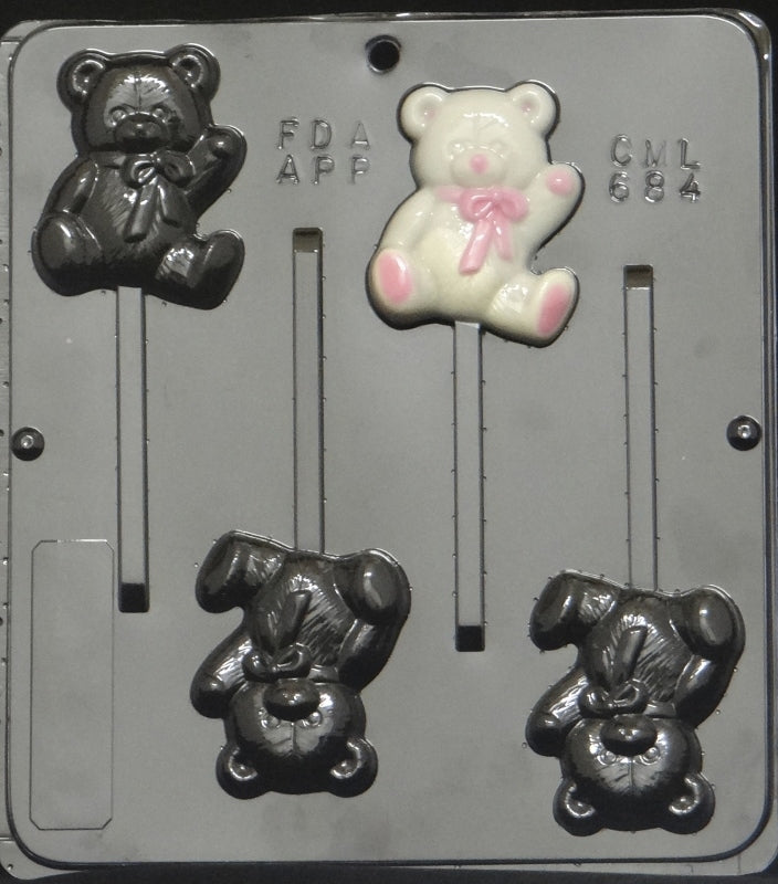 Teddy Bear with Bow Pop (4cavity)
