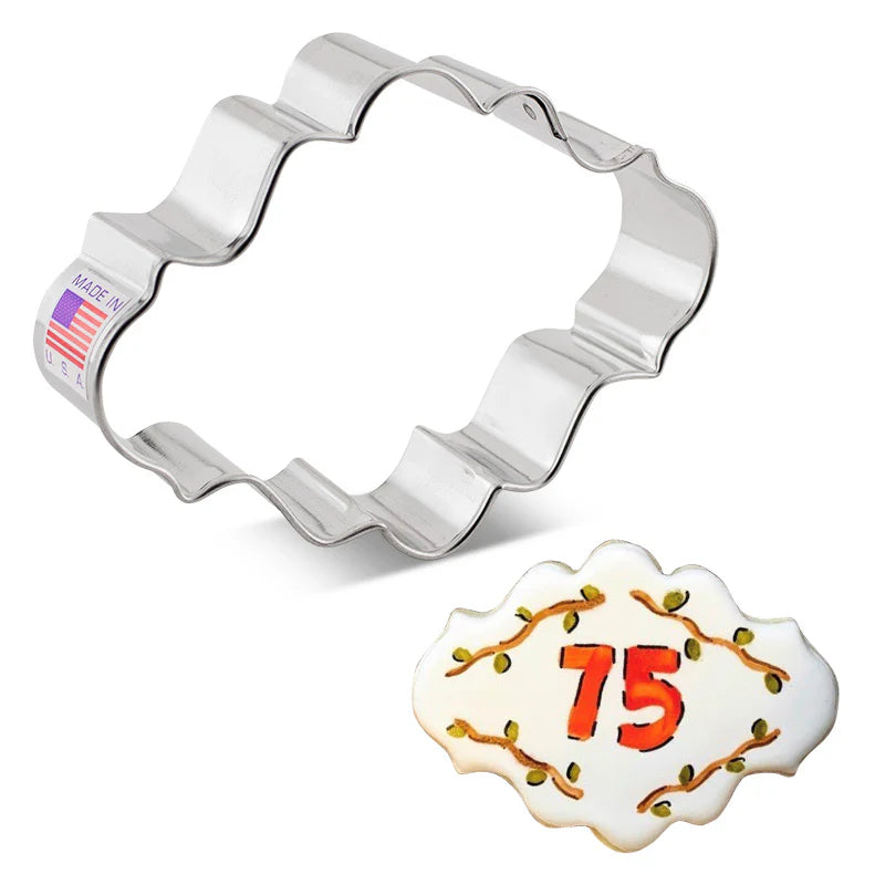 Oval Plaque Cookie Cutter, 4"