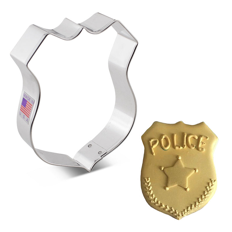 Police Badge Cookie Cutter 3-7/8"