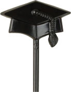 Black Graduation Cap Picks, 12 Pack