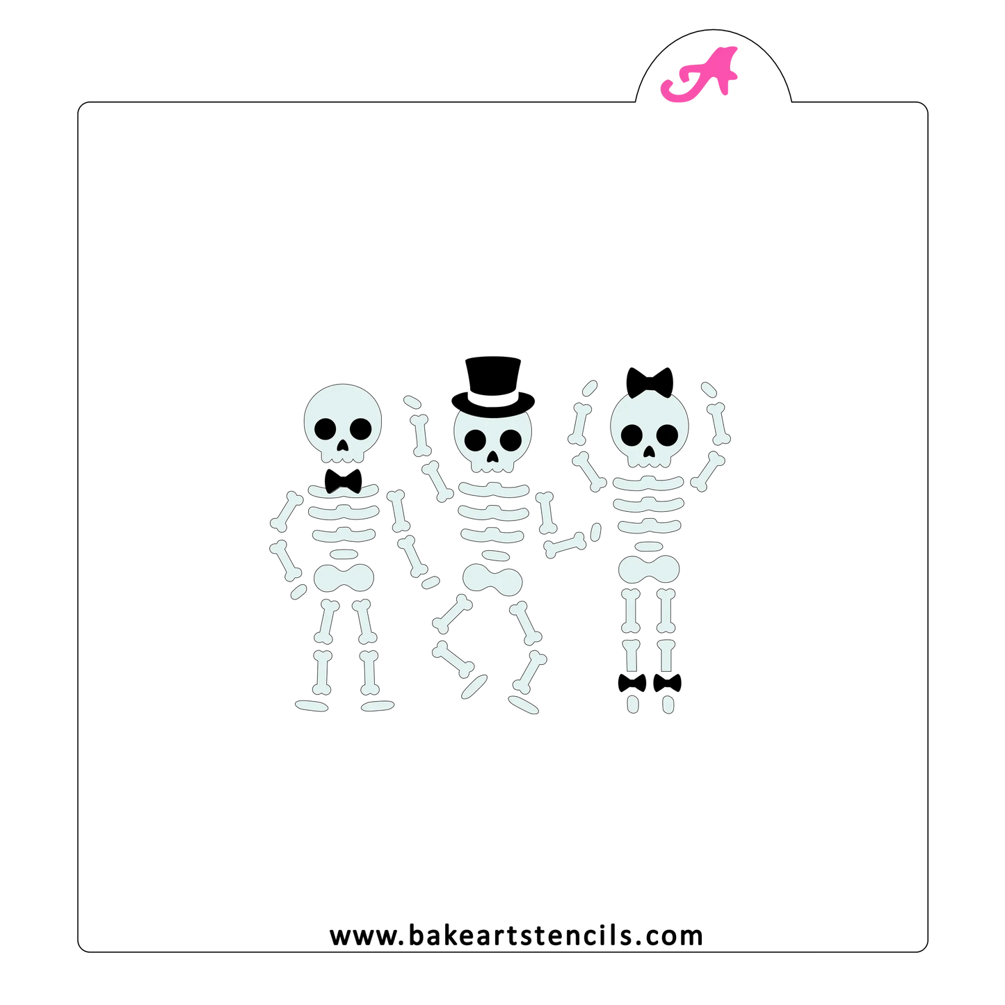 Bones Boogie Cookie Stencil, 2 piece Set