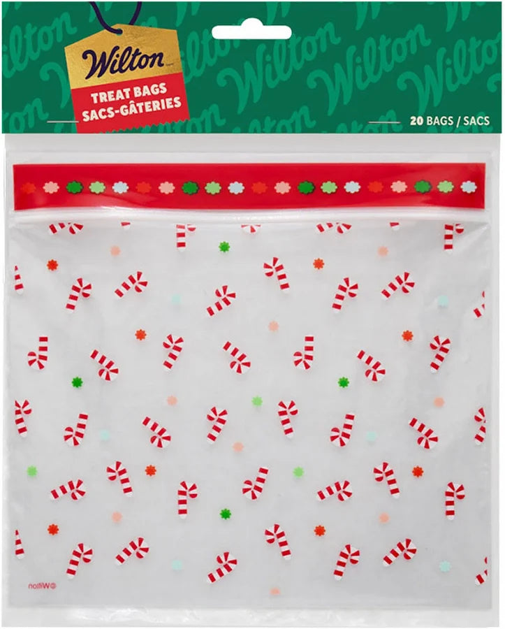 Candy Canes Reseal Bags, 20 Pack