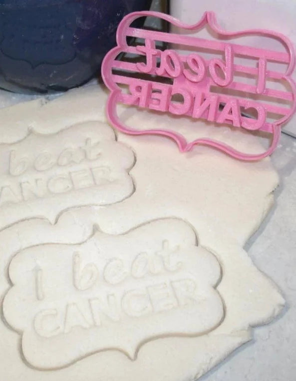 I Beat Cancer Survivor Plastic Cookie Cutter