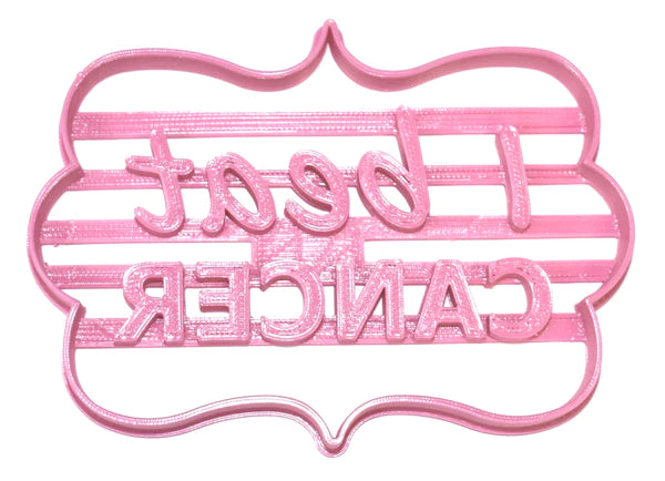 I Beat Cancer Survivor Plastic Cookie Cutter