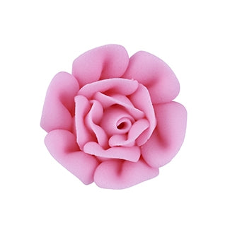 Large Royal Icing Rose Pink, 4 Pack