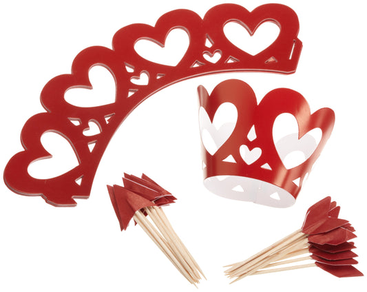 Wilton Valentine Cupcake Wrap Combo, 12 pack