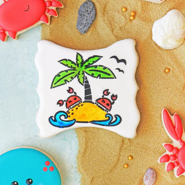 Crab Island Party PYO Stencil