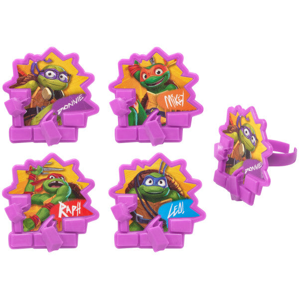 Teenage Mutant Ninja Turtles, Turtle Power Rings, 8 Pack
