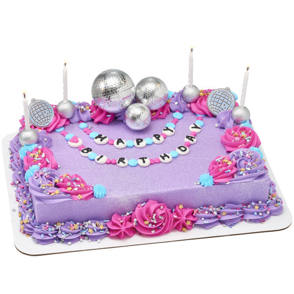Disco Ball Cupcake Rings, 8 pk