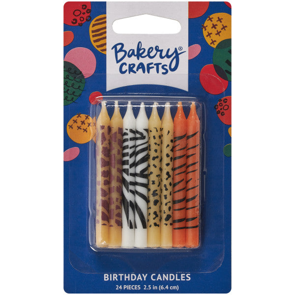 Animal Print Candles, 24 pack