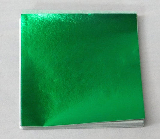 Emerald Green Candy Foil, 4x4 Sheets, 125 Pack