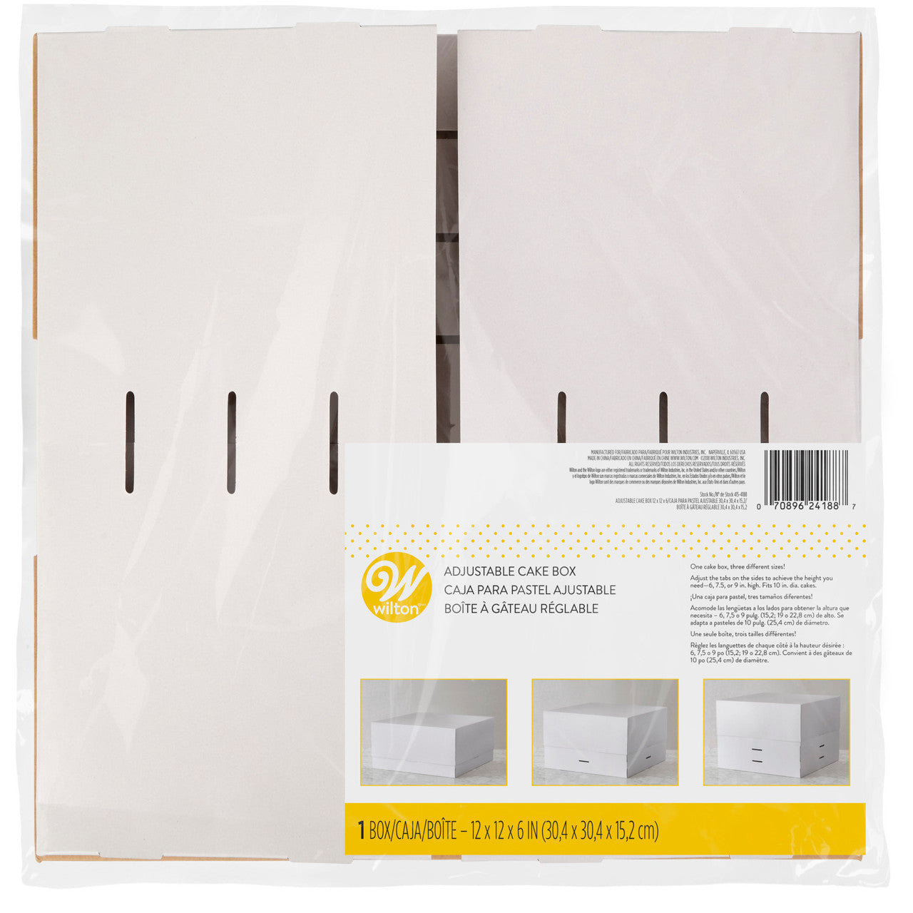 Wilton Adjustable Cake Box, 12 x 12 x 6