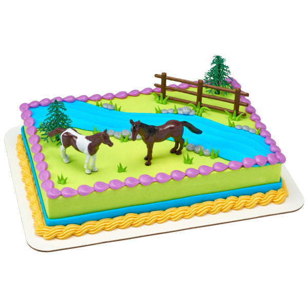 Horses Cake Topper Set