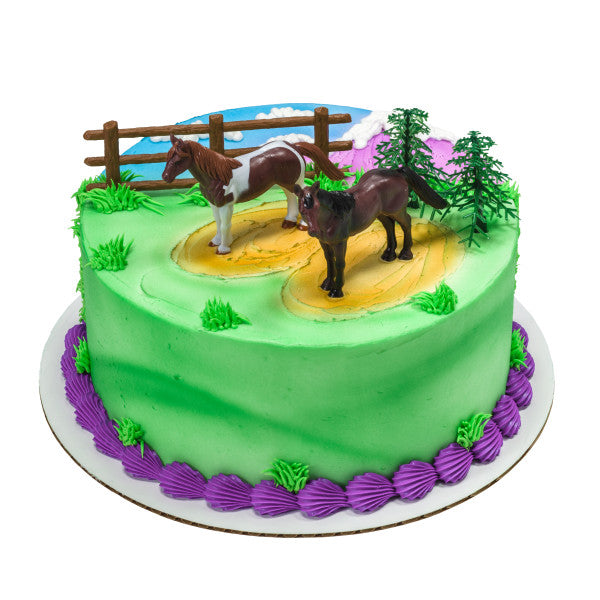 Horses Cake Topper Set