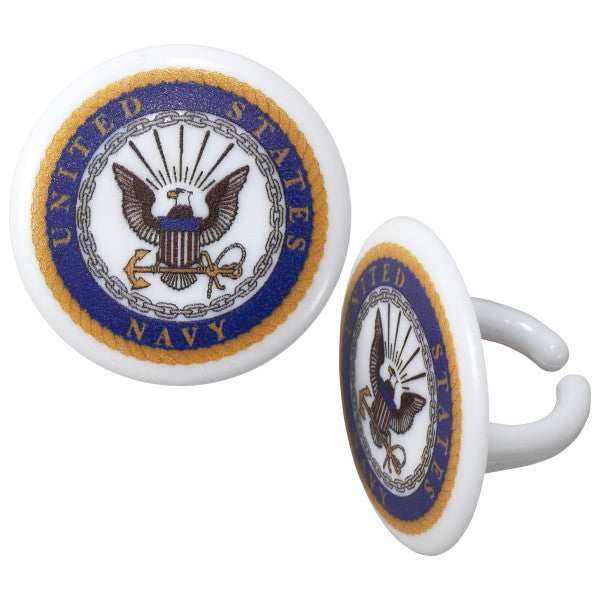 Military Navy Rings, 8 Pack