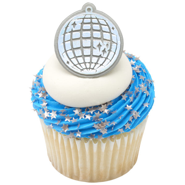 Disco Ball Cupcake Rings, 8 pk