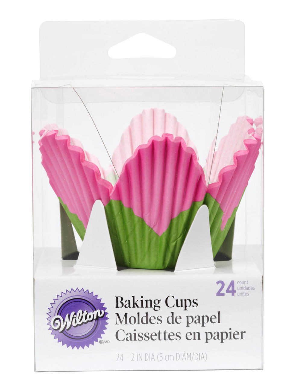 Pirottini Per Cupcake In Carta Resistente Al Grasso, 24 Pezzi, Colore Rosa Caldo, Diametro Base 58 Mm, Ideali Per Dolci E Bomboniere