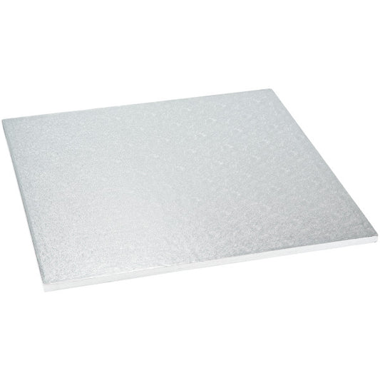 Square Cake Drum, 18", Silver