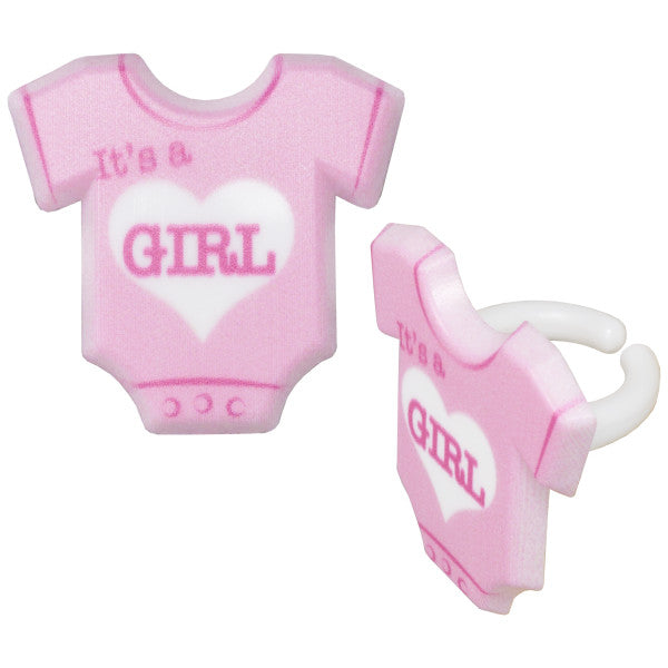 Girl Onesie Rings, 8 Pack