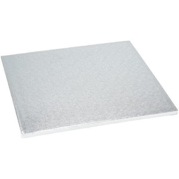 Square Cake Drum, 16", Silver