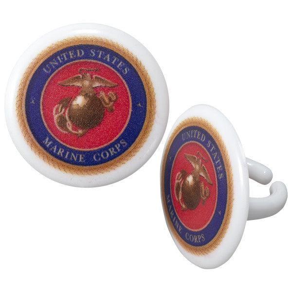 Military Marine Corps Rings, 8 Pack