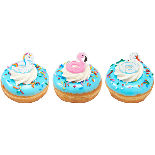 Summer Pool Floaties Rings, 9 Pack