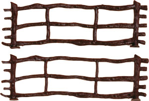 Brown Fences, 4 Pack