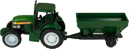 Farm Tractor With Trailer Cake Topper