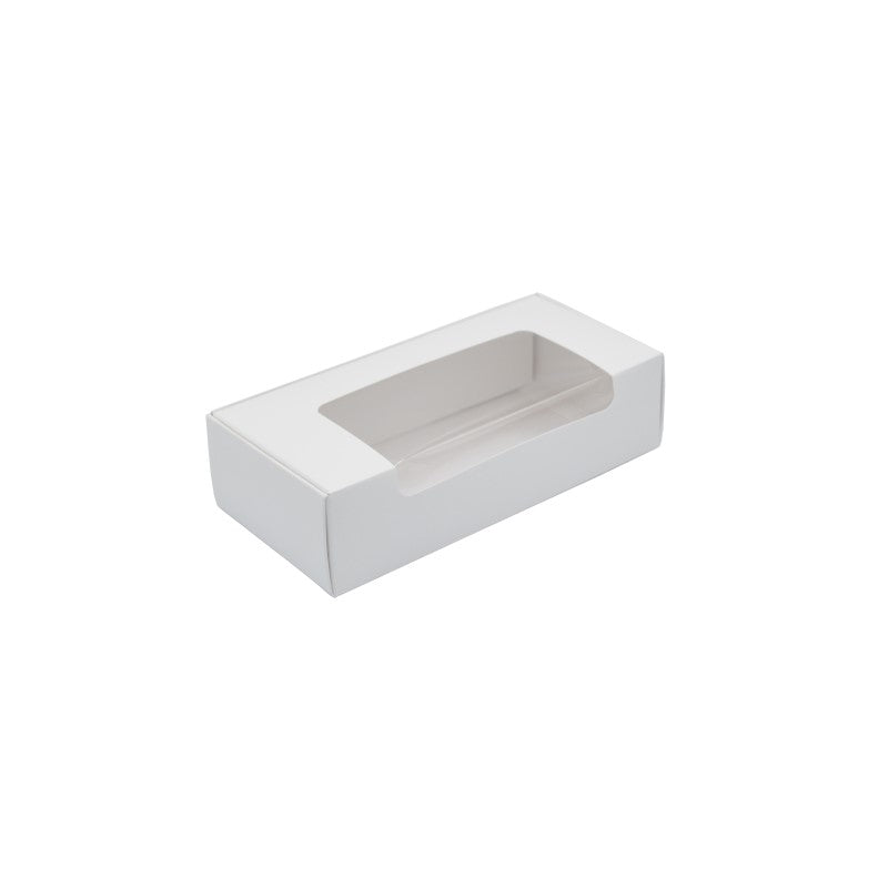 White Candy Box with Rectangle Window, 1lb. 1-Piece, each