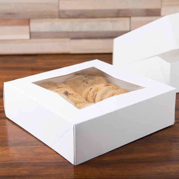 Pie Box with Window, 8" x 8" x 2-1/2"