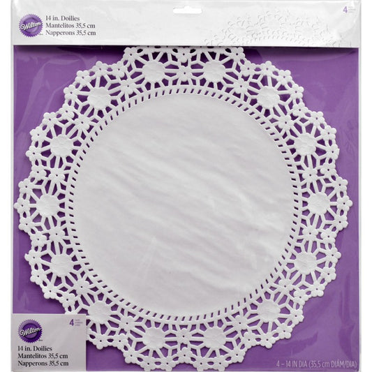 Greaseproof Doilies, 14", 4 Pack