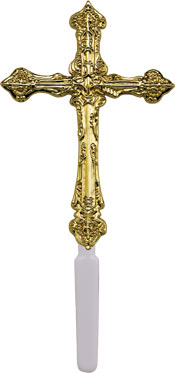 Fancy Gold Cross Pick, 3.5"