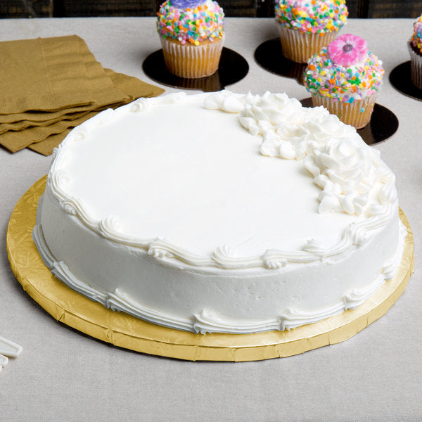 Round Cake Drum, 12", Gold