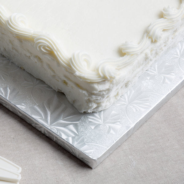 Rectangle Cake Drum, Half Sheet, Silver