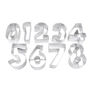 Number Cookie Cutter Set in can, 2.5"