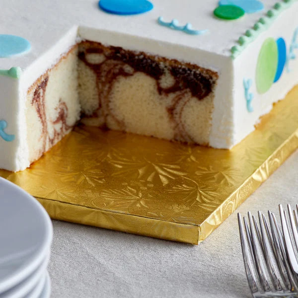 Rectangle Cake Drum, Full Sheet, Gold