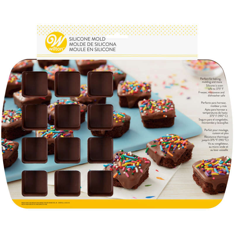 2Pcs 9 Cavity Silicone Square Mold for Cake Brownies Cornbread