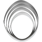 Nesting Oval Metal Cookie Cutter Set, 4 piece