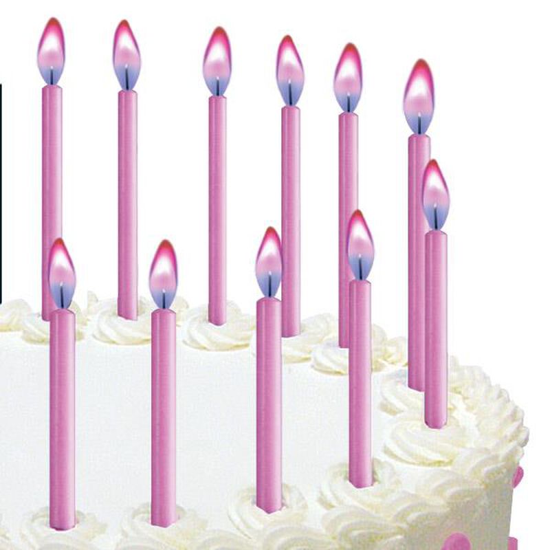Color Flame Pink Candles