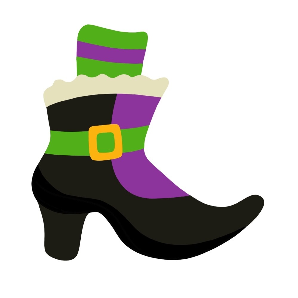 Witch Shoe / Victorian Boot Cookie Cutter, 3.75"