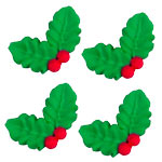 Mini Royal Icing Double Holly, 6 Pack