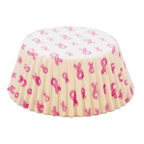 Pink Ribbon Bake Cups, 75 pack