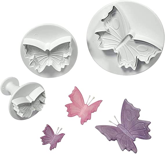 PME Veined Butterfly Plunger Cutter Set, 3 Pack